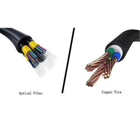 Quina diferència hi ha entre la fibra òptica i el fil de coure?